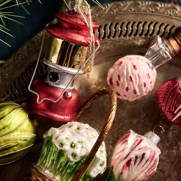 NWT Anthropologie Terrain Camp Lantern Glass Christmas Ornament - Picture 3 of 3